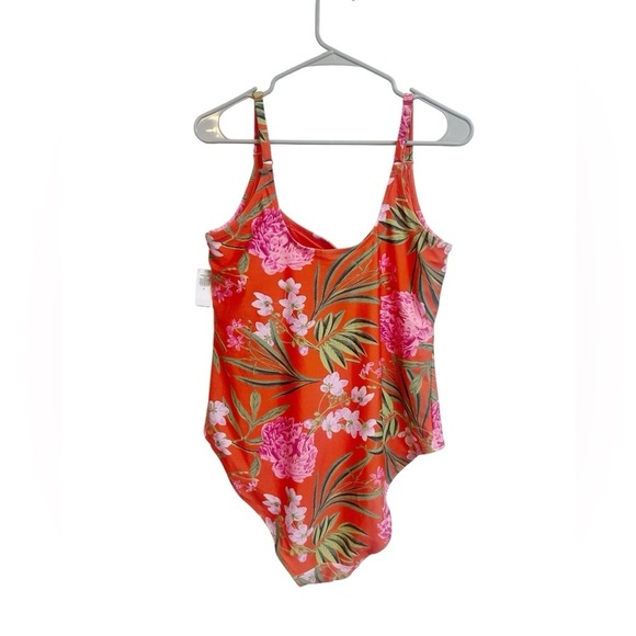 Old Navy Women’s One-Piece Swimsuit Red Floral Size XL NWT - Picture 6 of 8